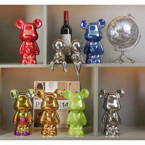 Elektroplierter Keramik -Spreng -Herzbär